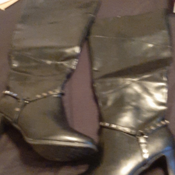 Shoes Black Leather Boots Size 12 Wide Poshmark